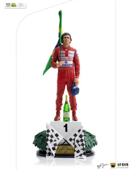 es::Ayrton Senna Estatua 1/10 Art Scale Ayrton Senna GP Brazil 1991 30 cm