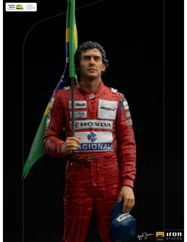 es::Ayrton Senna Estatua 1/10 Art Scale Ayrton Senna GP Brazil 1991 30 cm