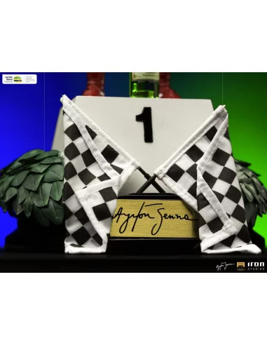 es::Ayrton Senna Estatua 1/10 Art Scale Ayrton Senna GP Brazil 1991 30 cm