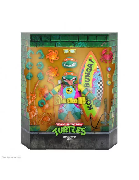 es::Tortugas Ninja Figura Ultimates Sewer Surfer Mike 18 cm


