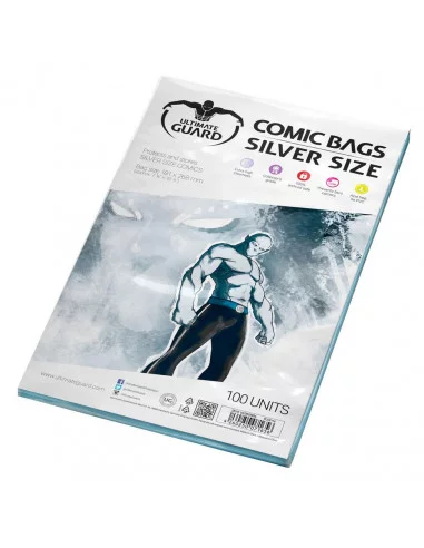 es::Ultimate Guard Comic Bags Silver Size Bolsas de Cómics 100