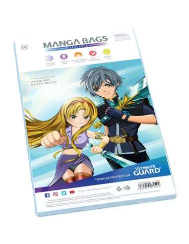 es::Ultimate Guard Manga Bags Bolsas con cierre reutilizable de cómic Mangas 100