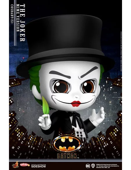 es::Batman 1989 Minifigura Cosbaby Joker Mime Version Hot Toys 12 cm