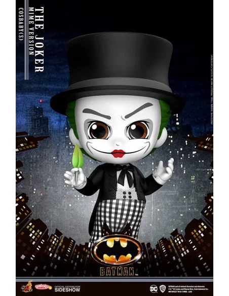 es::Batman 1989 Minifigura Cosbaby Joker Mime Version Hot Toys 12 cm