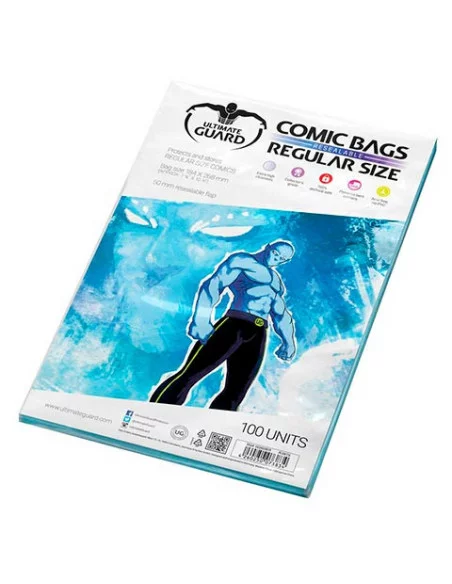 es::Ultimate Guard Bolsas con autocierre Regular Size para cómics resellables 100