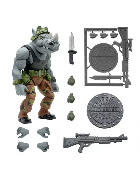 es::Tortugas Ninja Figura Ultimates Rocksteady 20 cm