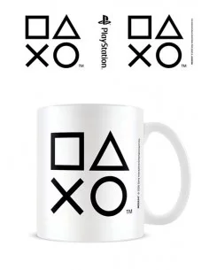 es::Sony PlayStation Taza Sticker Shapes Black