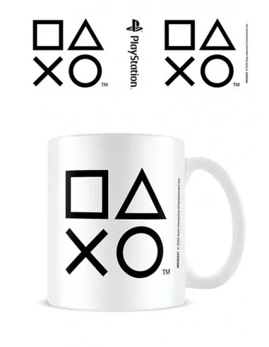 es::Sony PlayStation Taza Sticker Shapes Black