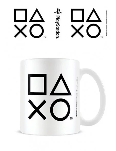 es::Sony PlayStation Taza Sticker Shapes Black