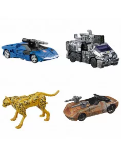 es::Transformers Pack 4 figuras DeepCover, Sparkless Bot, Cheetor y Desseus Drone War For Cybertron Trilogy Reissue Deluxe 14 cm 2