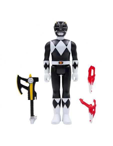 es::Mighty Morphin Power Rangers Figura ReAction Black Ranger 10 cm