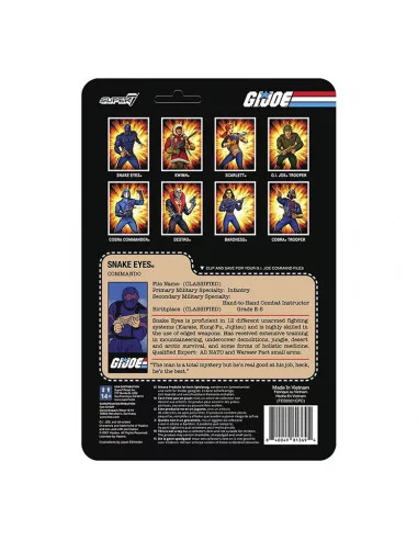 es::G.I. Joe Figura ReAction Snake Eyes RAH 10 cm