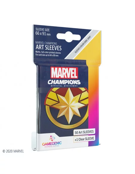es::Marvel Champions Sleeves Captain Marvel 