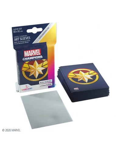 es::Marvel Champions Sleeves Captain Marvel 