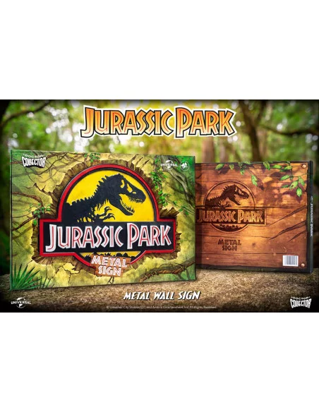 es::Jurassic Park cartel de metal Logo 