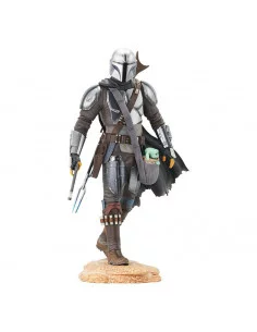 es::Star Wars The Mandalorian Estatua Premier Collection 1/7 The Mandalorian with The Child 25 cm 
