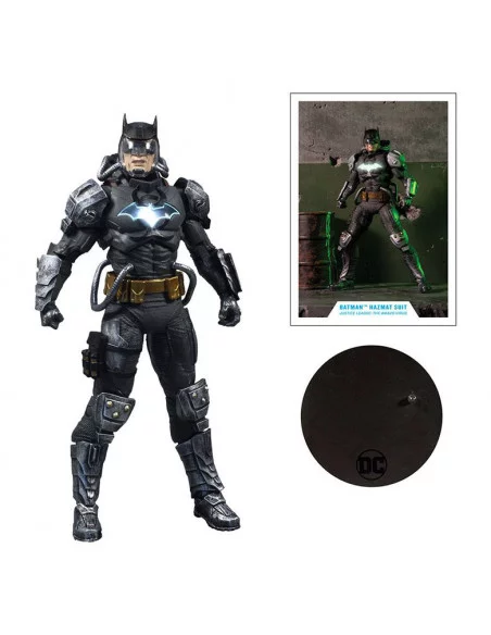 es::DC Multiverse Figura Batman Hazmat Suit Gold Label Light Up Batman Symbol 18 cm 