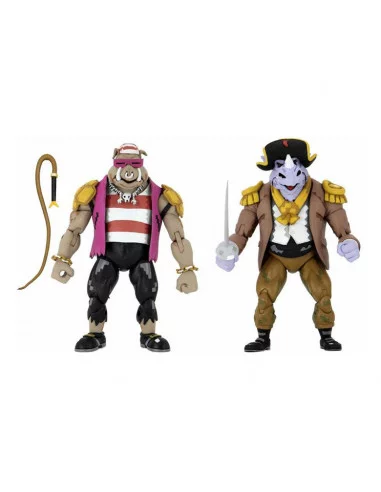 es::Tortugas Ninja: Turtles in Time Pack de 2 Figuras Pirate Rocksteady & Bebop 18 cm 