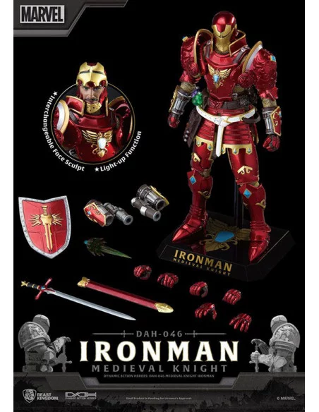 es::Marvel Figura Dynamic 8ction Heroes 1/9 Medieval Knight Iron Man 20 cm 