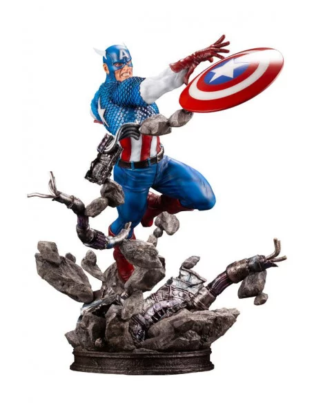 es::Marvel Comics Fine Art Estatua 1/6 Captain America 36 cm