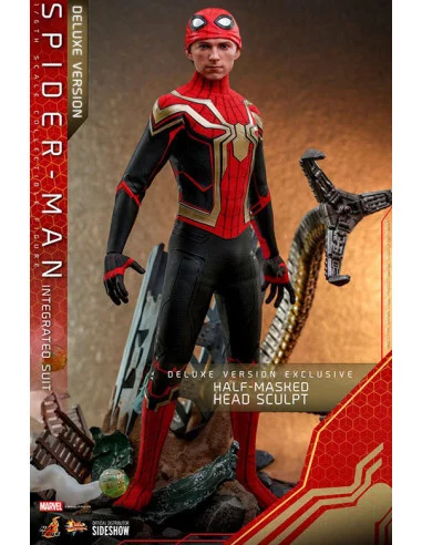 es::Spider-Man: No Way Home Figura Deluxe Spider-Man Integrated Suit Hot Toys 29 cm
