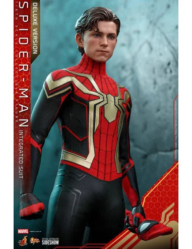 es::Spider-Man: No Way Home Figura Deluxe Spider-Man Integrated Suit Hot Toys 29 cm