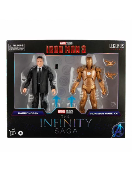 es::The Infinity Saga Marvel Legends Pack de Figuras Happy Hogan y Iron Man Iron Man 3 15 cm