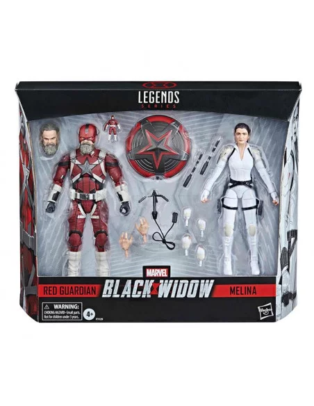es::Black Widow Movie Marvel Legends Series Red Guardian + Melina Set figuras 15 cm