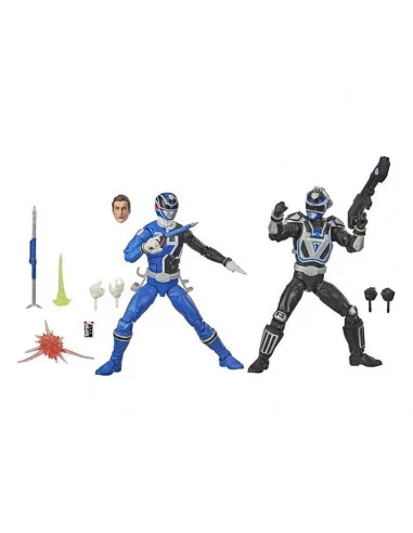 es::Power Rangers Lightning Collection Pack de 2 Figuras B-Squad Blue Ranger vs. A-Squad Blue Ranger 15 cm