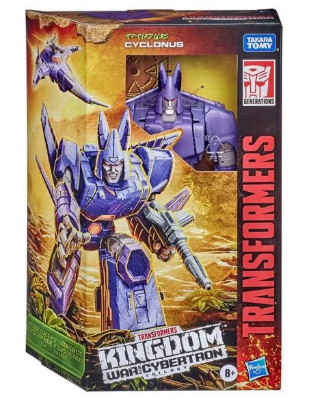 es::Transformers Generations War for Cybertron: Kingdom Figura Cyclonus Voyager Class