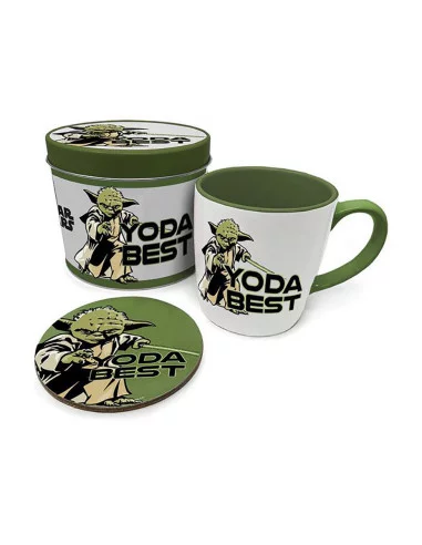 es::Star Wars Taza con Posavaso Yoda Best