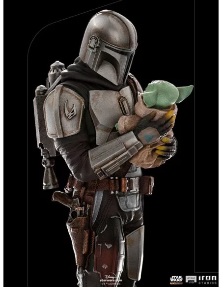es::Star Wars The Mandalorian Estatua 1/10 Art Scale The Mandalorian y Grogu 22 cm