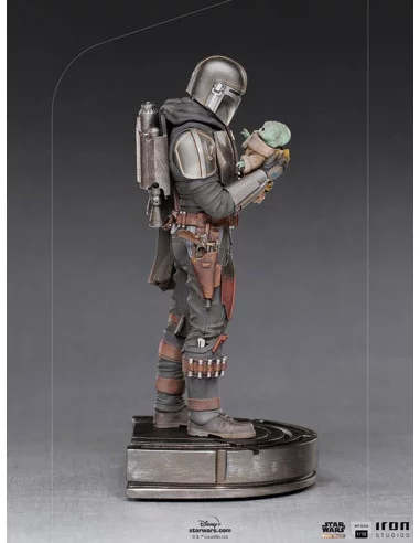 es::Star Wars The Mandalorian Estatua 1/10 Art Scale The Mandalorian y Grogu 22 cm