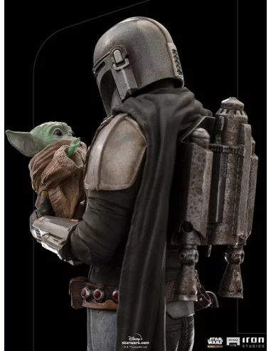 es::Star Wars The Mandalorian Estatua 1/10 Art Scale The Mandalorian y Grogu 22 cm