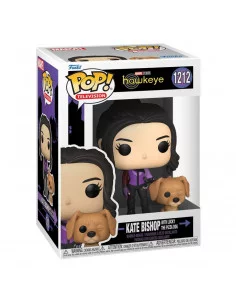 es::Marvel Hawkeye Funko POP! Figura Kate Bishop w/Lucky the Pizza Dog 9 cm 2