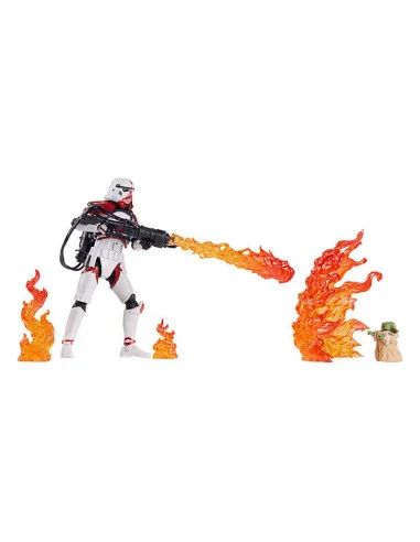 es::Star Wars: The Mandalorian Vintage Collection Figura 2022 Incinerator Trooper & Grogu 10 cm