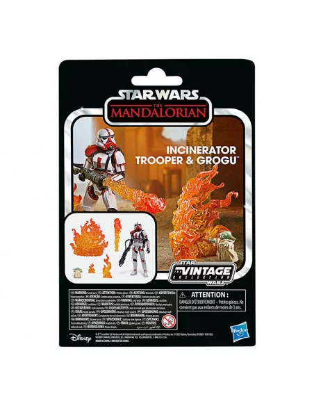 es::Star Wars: The Mandalorian Vintage Collection Figura 2022 Incinerator Trooper & Grogu 10 cm