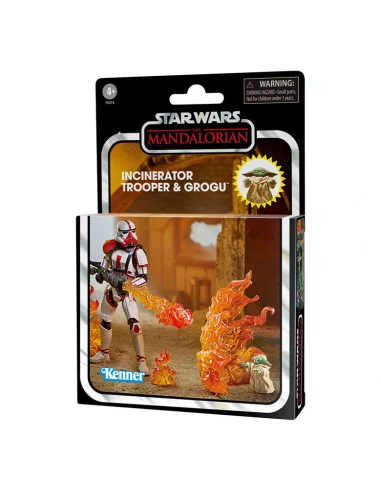 es::Star Wars: The Mandalorian Vintage Collection Figura 2022 Incinerator Trooper & Grogu 10 cm