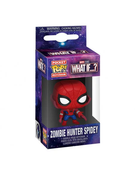 es::Marvel What If...? Llavero Pocket POP! Zombie Hunter Spidey 4 cm