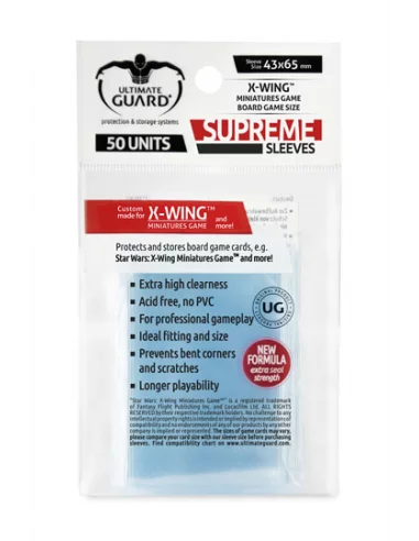 es::Ultimate Guard Supreme Sleeves Fundas de Cartas del Juego de Mesa X-Wing Miniatures Game 50