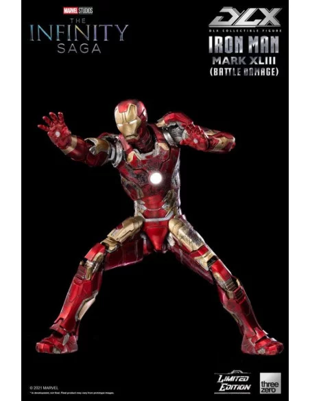 es::Infinity Saga Figura 1/12 DLX Iron Man Mark 43 Battle Damage Limited Edition 17 cm