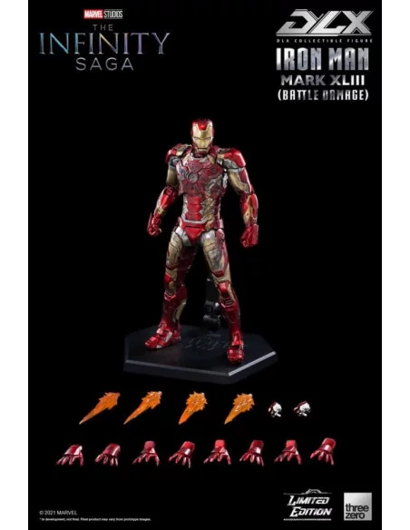 es::Infinity Saga Figura 1/12 DLX Iron Man Mark 43 Battle Damage Limited Edition 17 cm