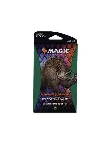 es::Magic Adventures in the Forgotten Realms Green Theme Booster inglés