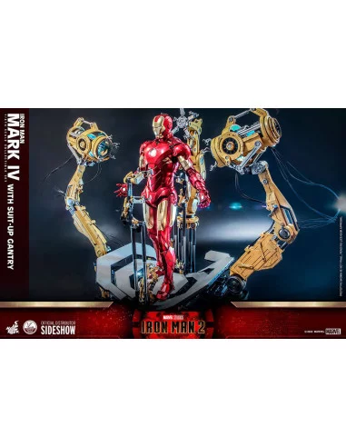 es::Iron Man 2 Figura 1/4 Iron Man Mark IV with Suit-Up Gantry Hot Toys 49 cm