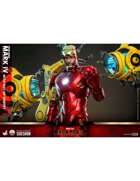 es::Iron Man 2 Figura 1/4 Iron Man Mark IV with Suit-Up Gantry Hot Toys 49 cm