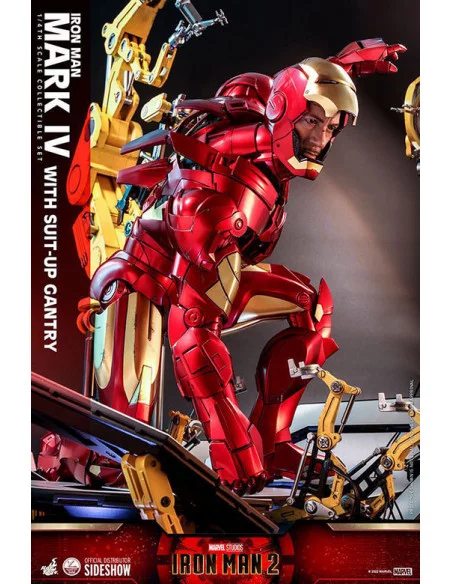 es::Iron Man 2 Figura 1/4 Iron Man Mark IV with Suit-Up Gantry Hot Toys 49 cm