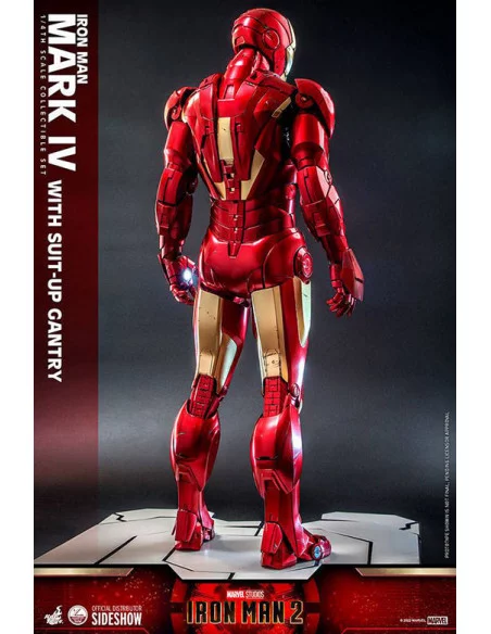 es::Iron Man 2 Figura 1/4 Iron Man Mark IV with Suit-Up Gantry Hot Toys 49 cm