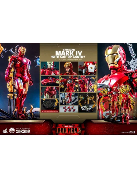 es::Iron Man 2 Figura 1/4 Iron Man Mark IV with Suit-Up Gantry Hot Toys 49 cm