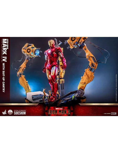 es::Iron Man 2 Figura 1/4 Iron Man Mark IV with Suit-Up Gantry Hot Toys 49 cm