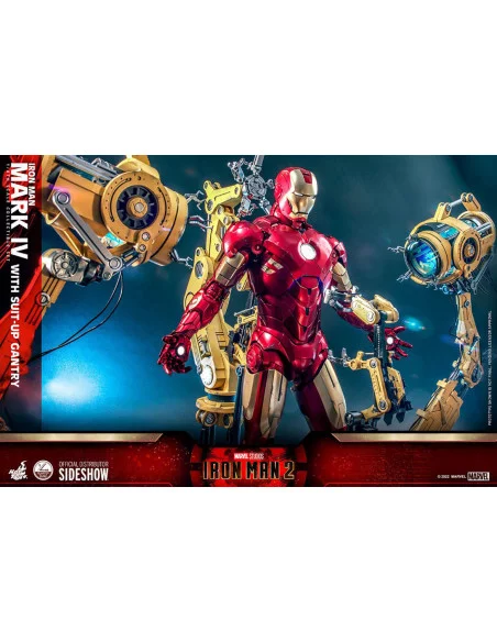 es::Iron Man 2 Figura 1/4 Iron Man Mark IV with Suit-Up Gantry Hot Toys 49 cm